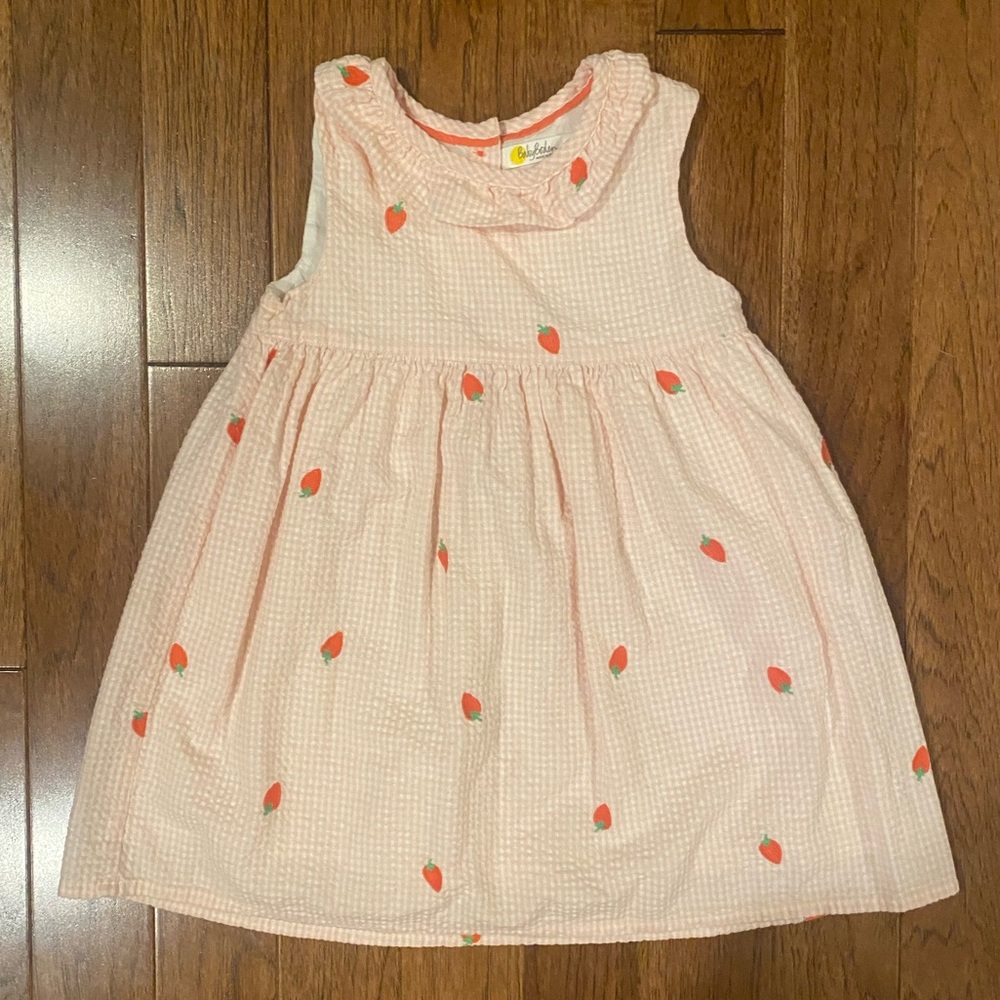 Baby Boden Pink Strawberry Dress